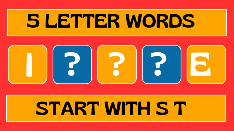 5 Letters Words with I E