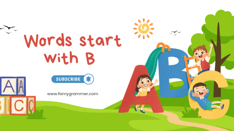 Words Start with B